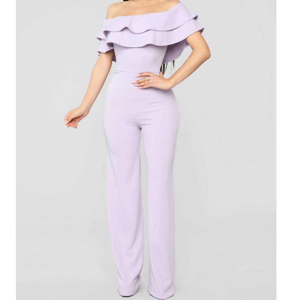 Ready To Ruffle Jumpsuit - Lavender - Picture 3 of 4